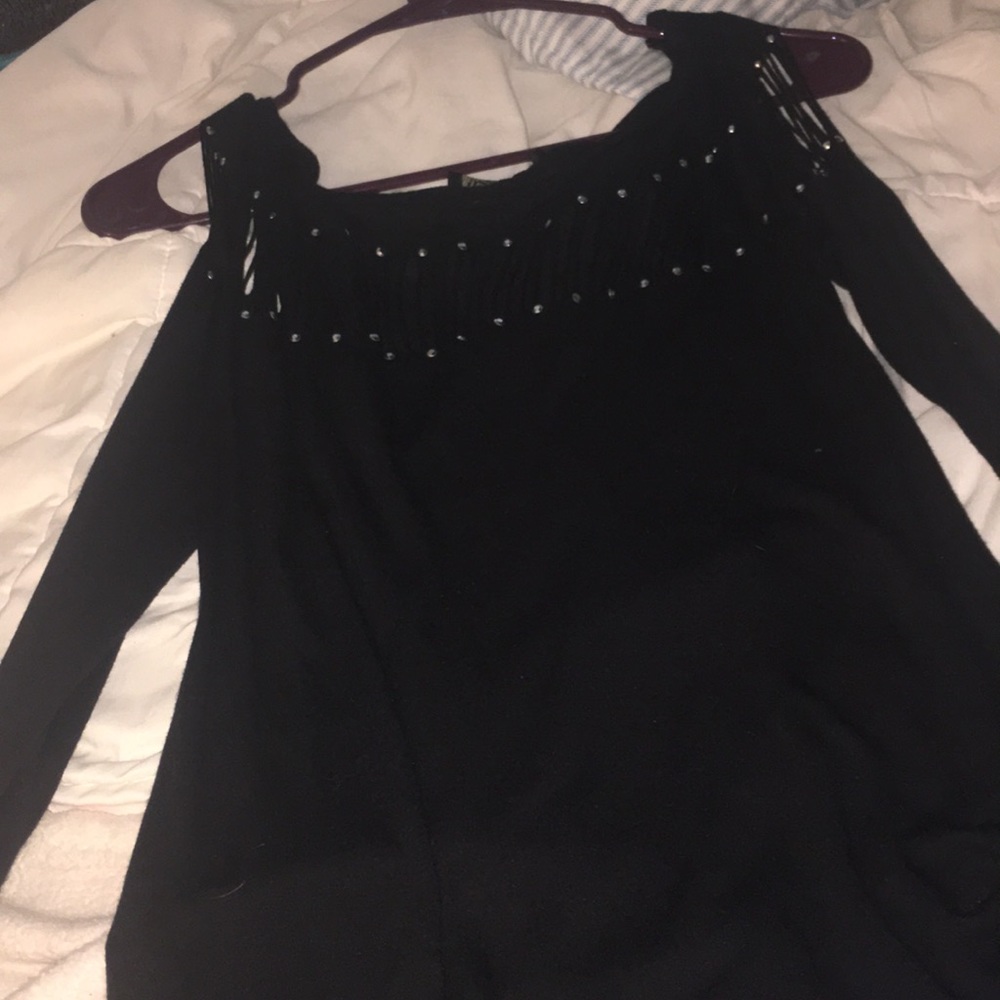 Black long sleeve with gems